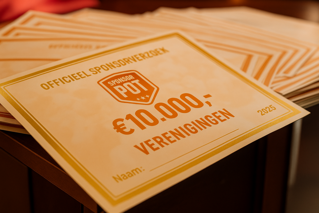 Vereniging op zoek naar sponsoring voor verenigingen